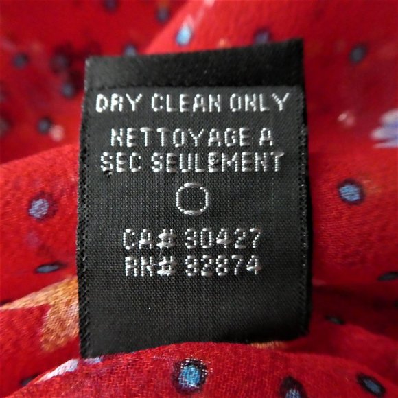 Silk Ella Moss Dress Pure Silk Sheer Lurex Floral Red L - Picture 9 of 10